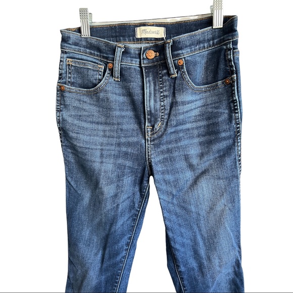 Madewell 10" High-Rise Skinny Jeans in Danny Wash: TENCEL™ Denim Edition Sz 26 - Picture 7 of 13